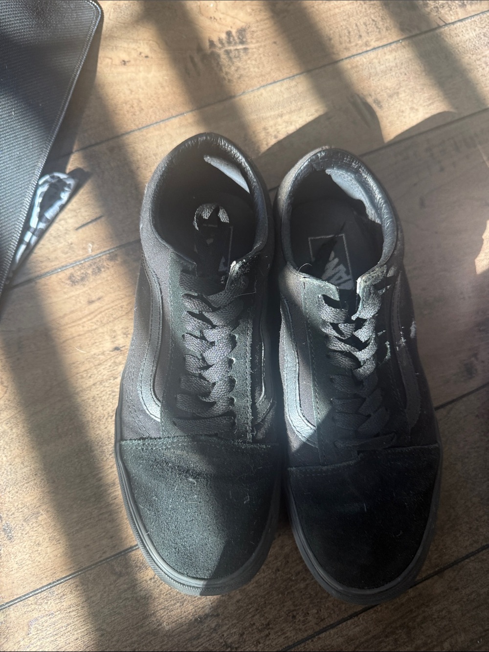 Vans Black Low-Top Skate Shoes with Subtle Texture
